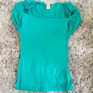 Mint green top